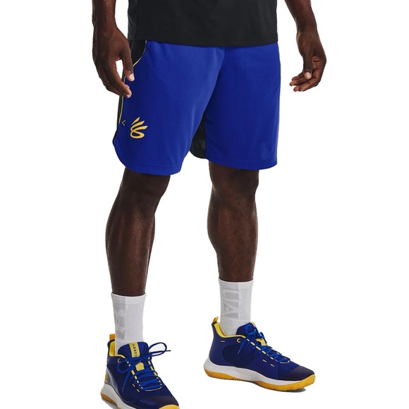 Under Armour Curry Brand UNDRT Splash Shorts 1362002 400 (Blue/Black) - Picture 1 of 6
